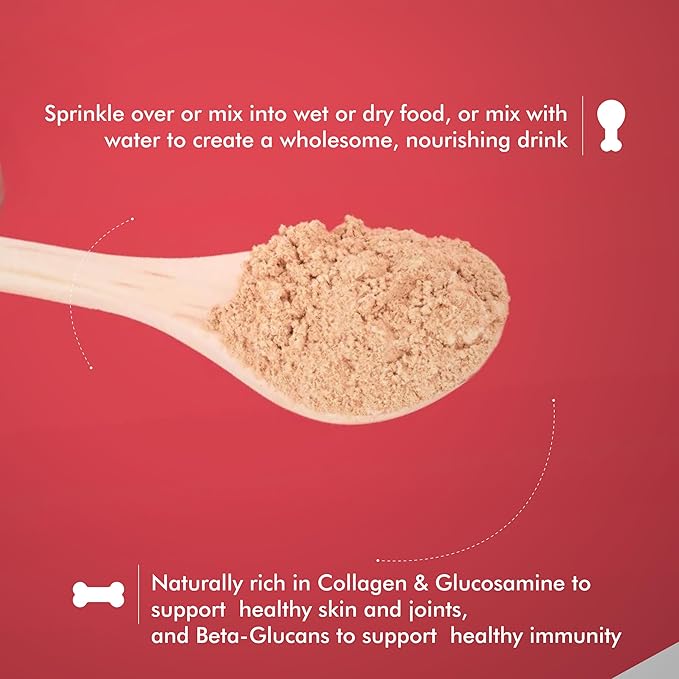 King Lou Pets + BK Pets - Bone Broth Booster Holistic Defense - Beef Bone Broth Topper - Beef Bone Broth and Turkey Tail Mushroom - Bone Broth for Holistic Immune Defense - Dogs and Cats Bone Broth-Mewly Pet