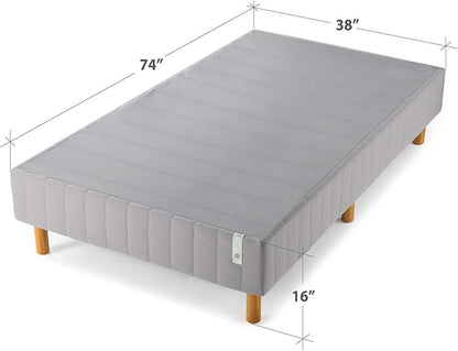 ZINUS GOOD DESIGN Award Winner Justina Metal Mattress Foundation, 16 Inch Platform Bed, No Box Spring Needed, Twin, Grey