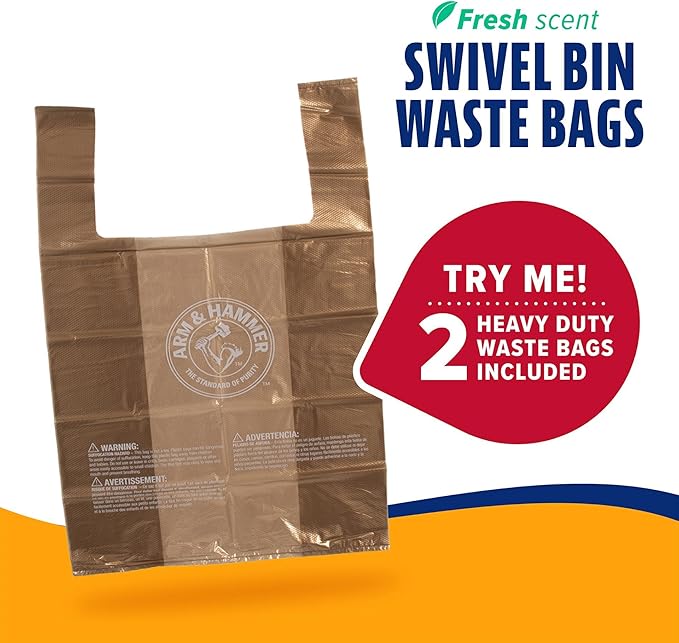 Arm & Hammer Pooper Scooper for Extra Large Dogs Heavy Duty, Outside Yard Dog Poop Scoop Pet Waste Clean Up with Bag Attachment - 2 Waste Bags Included-Mewly Pet