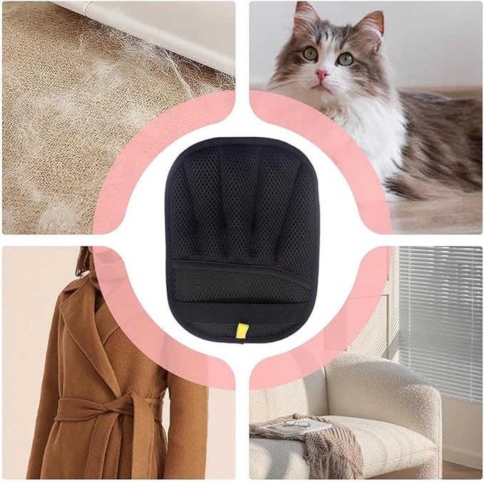 2025 New Upgraded Electrostatic Pet Hair Removal Gloves - Reusable Cat Hair Remover & Dog Hair Removal Mitt with Elastic Cuff & Finger Loops for Furniture, Bedding, Car (2pcs)-Mewly Pet