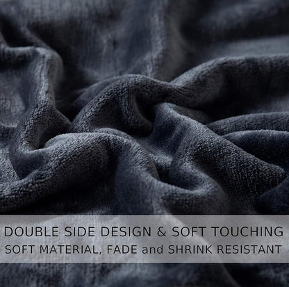 HOZY Soft King Size Blanket for Fall Winter Spring All Season Warm Fuzzy Summer Autumn Oversized Blankets for Cal King/California King Bed Fluffy Lightweight Dark Grey 90"x108"