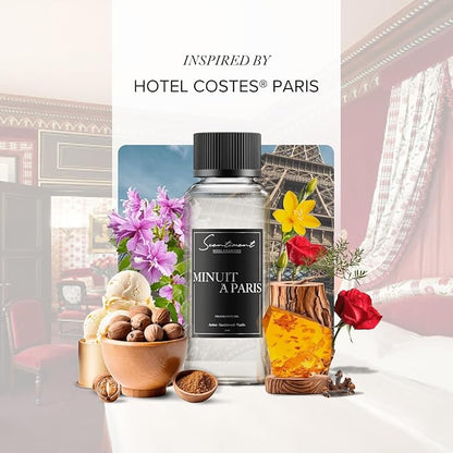 Scentiment Diffuser Oil - Minuit à Paris | Aromatherapy Home Fragrance | Inspired by Luxury Five Star Hotel Scents | Luxurious Scent with Notes of Amber, Sandalwood, Vanilla (120 mL)