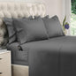 DREAMCARE King Size Sheets Set – 6 pcs Cooling Bed Sheets – up to 21” Deep Pocket King Sheet Set – 2500 Supreme Collection – Extra Soft 100% Brushed Microfiber Hotel Luxury with Side Pocket – D Gray