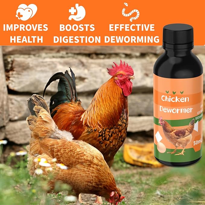 Chicken Dewormer, Hookworms, Lung Worms, Pin Worms, Round Worms-Mewly Pet