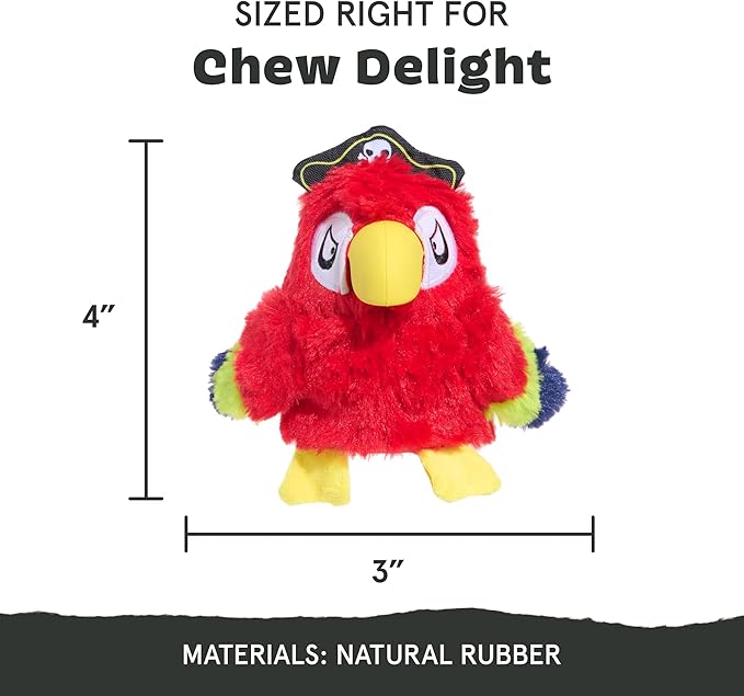 Barkbox Super Chewer Tough Dog Chew Toys for Aggressive Chewers, Plush 2 Toys in 1 (Parrot - Large)-Mewly Pet