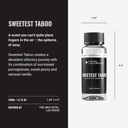 Hotel Collection Diffuser Oil - Sweetest Taboo - Aromatherapy Essential Fragrance Oil - White Woods, Pomegranate, and Peony - 120mL 4.1 Fl oz