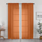 OWENIE Sheer Orange Curtains, Sheer Curtains 78 inch Length 2 Panels Set, Rod Pocket Voile Fimly Sheer Drapes for Living Room/Bedroom, 2pcs, Each 42" W x 78" L