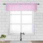 OVZME Light Pink Sheer Window Valance Curtains, Light Filtering Kitchen Valances Windows Treatment, Small Voile Sheer Curtains for Living Room/Bathroom/Basement, Top Dual Rod Pocket, 2PCS