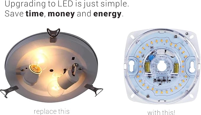 Legental 5.5" LED Light Engine - 6.73" Overall, 23W 1800LM, 5000K Daylight, Dimmable Retrofit Light Kit for Ceiling Lights, Ceiling Fans, Pendants, Lanterns, Garden Fixtures, UL/ES/JA8 Certified
