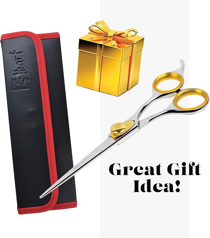Sharf Gold Touch 440c Japanese Stainless Steal Pet Grooming Shear, 8.5 Inch Straight-Mewly Pet