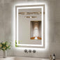 24x32 LED Bathroom Mirror with Lights, Brighter Backlit + Front Lit, Tempered Glass, Dimmable, Multiple Light Modes, Anti-Fog Lighted Bathroom Vanity Mirror for Wall, Memory Function