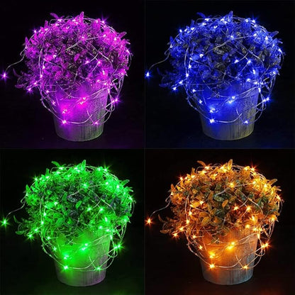 CYLAPEX 16 Pack Multicolor Fairy Lights, Battery Operated String Lights Micro LED Starry String Lights on 3.3ft/1m Silvery Copper Wire for Christmas Decoration Costume Wedding Party Decor