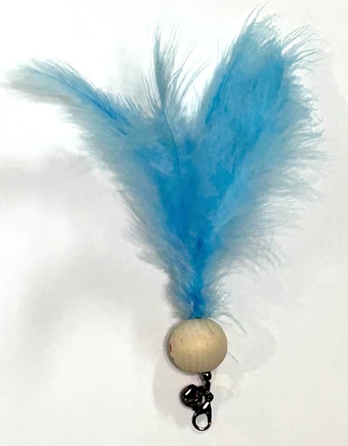 Interactive Cat Teaser Wand with Feather Attachments, Multi-Color Toys, 8 Piece Set-Mewly Pet