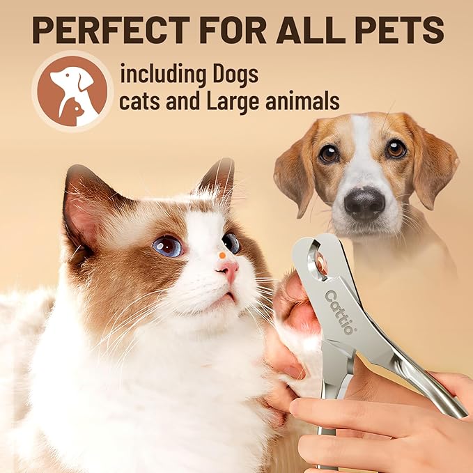 Dog Nail Clippers - All Steel Material, Built-in Spring,Heavy Duty Dog Nail Trimmer Full Metal Razor Sharp Professional for All Dogs Cats with Thick Toena,Dog Nail Trimmers-Mewly Pet