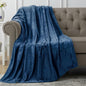 Utopia Bedding Fleece Blanket Throw Size Royal Blue 300GSM Luxury Anti-Static Fuzzy Soft Microfiber Blanket for Couch, Sofa and Bed (60x50 Inch)