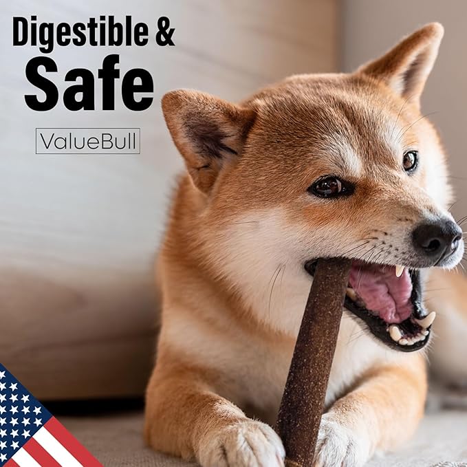 ValueBull USA Collagen Sticks for Dogs, 6 Inch Thick Chews, Natural Long-Lasting Dog Treats, 200 Count Bulk Pack - Promotes Joint, Skin & Coat Health with Glucosamine and Chondroitin-Mewly Pet