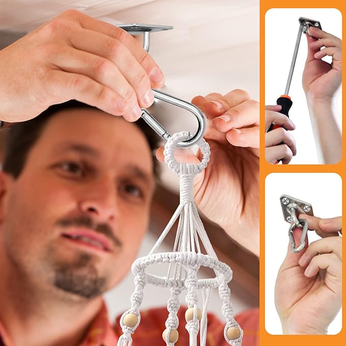 Macrame Hammock, Handwoven Boho Cat Swing with Hanging Kit for Indoor Outdoor Home Decor Hang on Wall Bed for Sleeping, Playing, Climbing and Lounging-Mewly Pet