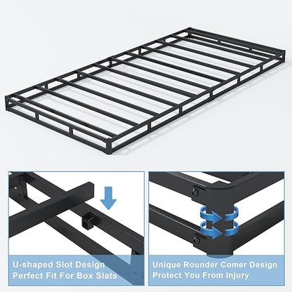 3 Inch Low Profile Box Spring Twin XL for Twin XL Bed,Heavy Duty Mattress Foundation,Metal Bed Base,Non Slip/Easy Assembly