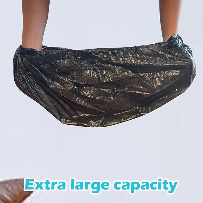 50 Pack Litter Box Liners Compatible with Lifewit Litter Box Cat, Elastic Band Trash Bags for Disposal of Cat Waste, Waterproof and Leak Proof (Black)-Mewly Pet