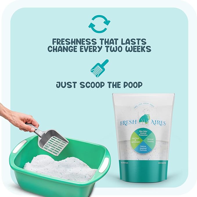 Silica Crystal Cat Litter – Unscented, Lightweight, Non-Clumping, Low Dust & Tracking, Long-Lasting Odor Control for Cats and Kittens – 6 lb Bag of Crystal Litter-Mewly Pet