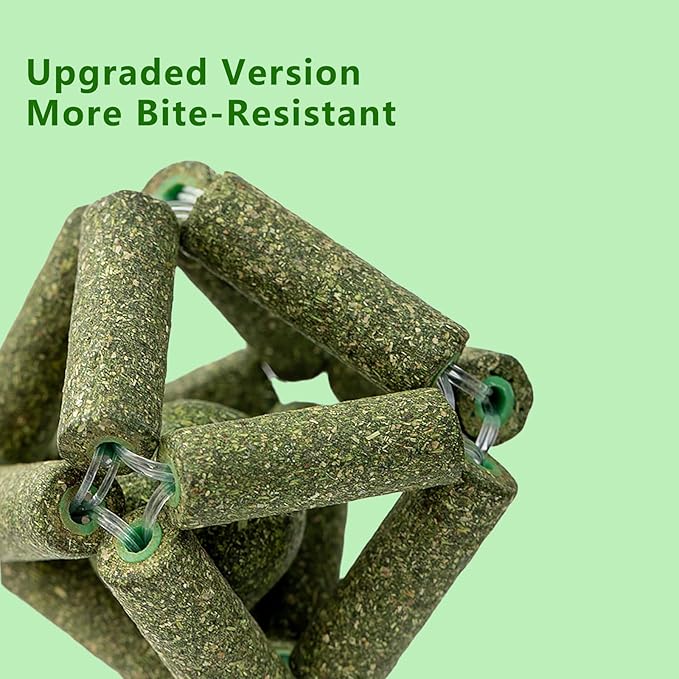 Cat Catnip Toys,2Pcs Catnip Ball for Cats,Toys for Indoor Cats,Cat Chew Exercise Toy for All Breeds and Species,Enhances Oral and Dental Health-Mewly Pet