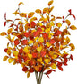 4pcs Artificial Fall Eucalyptus Leaves Stems, 27" Fall Flowers Eucalyptus Leaves Branches Faux Fall Leaf Spray Fall Decorations for Home Floral Arrangement Autumn Table Centerpiece