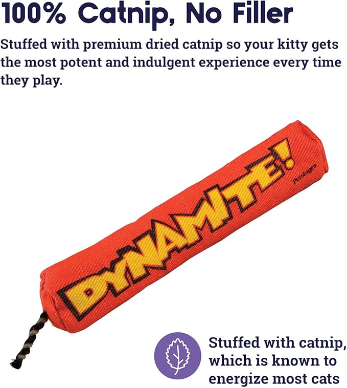 Catstages Green Magic Dynamite Stick Catnip Cat Toy, Red-Mewly Pet