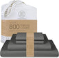 Threadmill Luxury 800 Thread Count California King 100% Cotton Sheets - Dark Grey Sateen Weave Bed-Sheets, Better Than Egyptian Cotton,4 Pc Solid Bedding Set, Fits 16" Deep Pocket