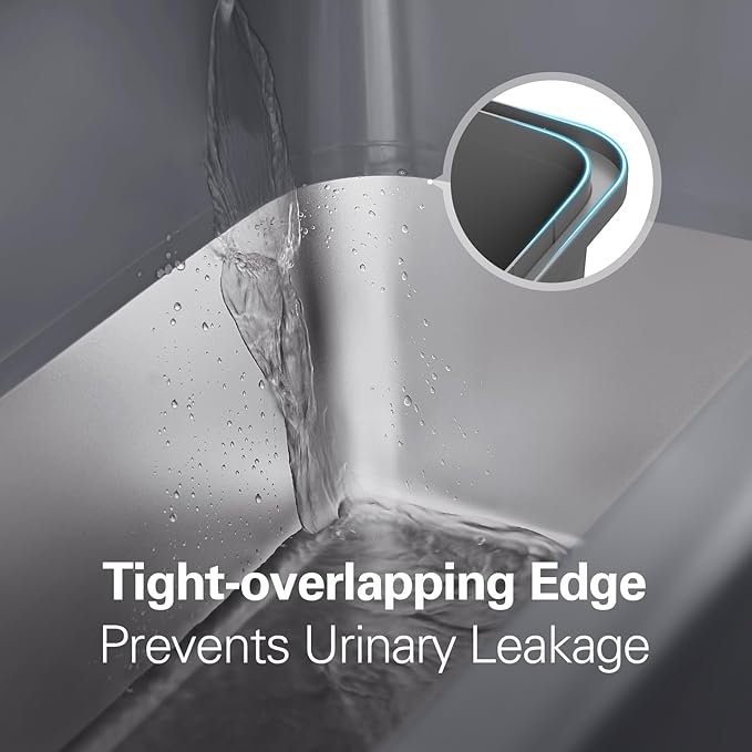 Zarler Stainless Steel Litter Box with Lid, Extra Large Cat Litter Boxes, XL Large Metal Litter Box for Big Cats with High Sided, Light Grey (Non-Sticky, Easy to Clean, Anti-Urine Leakage)-Mewly Pet