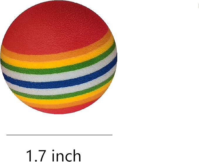 Colorful Soft Foam Rainbow Play Balls for Pet Dog and Cat Toys (12)-Mewly Pet