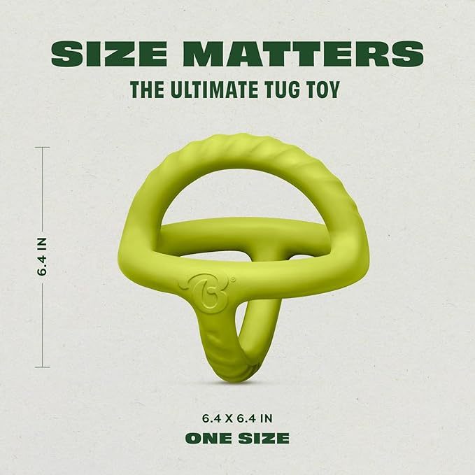 Benebone Natural Rubber Tug Interactive Dog Toy, Natural Rubber-Mewly Pet