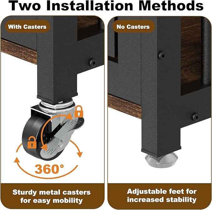 EasyCom 48"/42"/33" Dog Crate Furniture with Name Tag, Heavy Duty Dog Kennel Indoor for Large Dogs, Escape-Proof and Chew-Proof Dog Cage for high Anxiety Dog, Decorate House as TV Stand, End Table-Mewly Pet