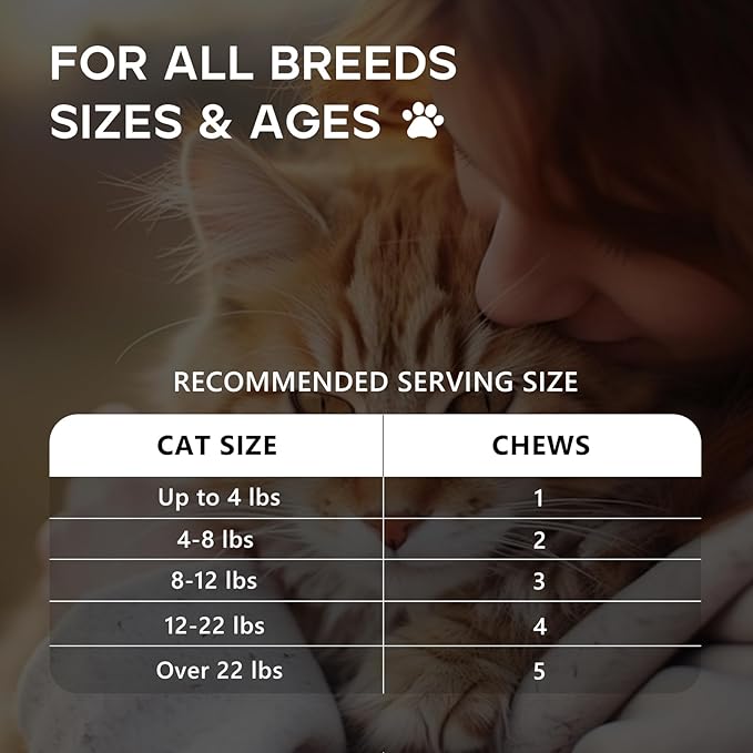 Calming Chews for Cats, Cat Calming Treats - Cat Anxiety Relief, Helps Reduce Stress & Promotes Relaxation for Travel, Boarding, Vet Visits, Separation Anxiety - Chicken (230 Soft Chews)-Mewly Pet