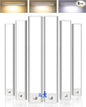 Under Cabinet Lighting, 12inch Rechargeable Motion Sensor Light Indoor, 1800mAh Battery Operated Closet Lights, with Dimmable & 3 Color Temps, Wireless Under Counter Lights for Kitchen,Stairs(6Pack) ﻿