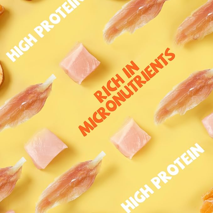 Dog Treats Chicken Tender Wrapped Cod Sticks, Rawhide-Free High Protein Dog Jerky Soft Chews, Healthy Training Snacks for Small Medium Large Dogs, 9-10 Counts, 10.6 oz-Mewly Pet