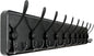 WEBI Coat Rack Wall Mount,38 9/16" Long,10 Tri Hooks for Hanging Coats,16" Hole to Hole,Coat Hooks Wall Mounted Coat Hanger,Wood Hook Rack for Clothes,Jacket,Hats,Rustic Black