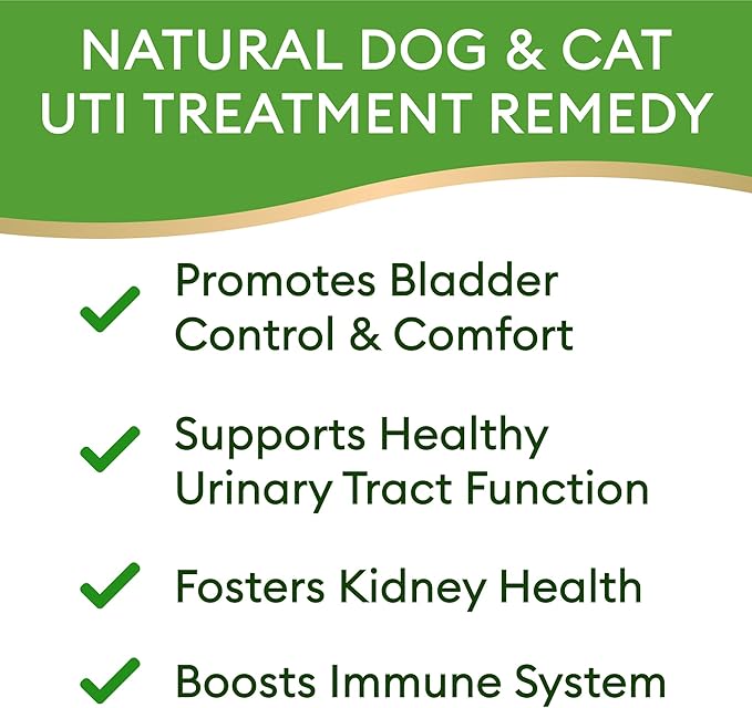 Dog UTI Treatment & Cat Urinary Tract Infection Treatment, Natural Herbal Liquid UTI Medicine, Organically Grown Cranberry Extract, Supports Urinary and Digestive Health, 2 fl oz, Made in USA-Mewly Pet