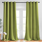 NICETOWN Room Darkening Curtains 90 inches Long for Bedroom - Grommet Light & Heat Blocking Window Treatments Soundproof Drapes for Living Room (2 Panels, W52 x L90, Fresh Green)