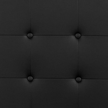Flash Furniture Lennox Tufted Upholstered Headboard for Queen Size Bed, Contemporary Vinyl Tufted Headboard with Adjustable Height, Black