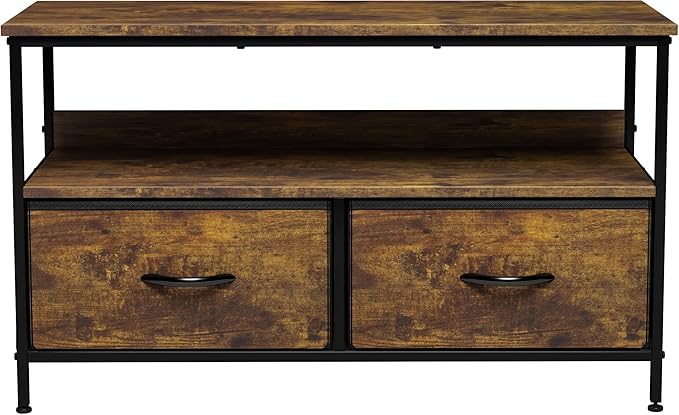 Sorbus TV Stand Dresser with 2 Drawers - Television Riser Chest with Storage - Bedroom, Living Room, Closet, & Dorm Furniture
