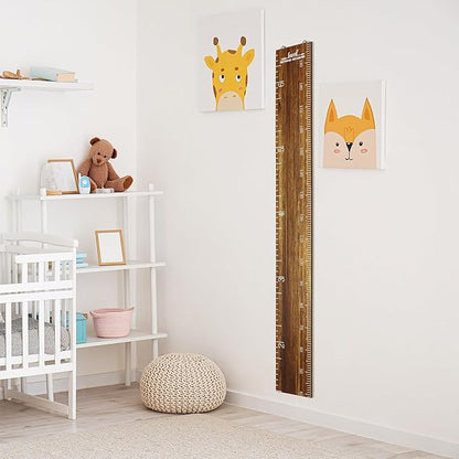 Eersida Growth Chart for Wall Kids Height Growth Chart Wooden Ruler Nursery Wall Decor Boys Girls Height Measurement Loved Beyond Measure for Room Hanging Decor(Novel Style)