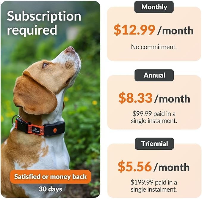 Weenect Dog XT - New GPS Collar for Dogs | XL Antenna | Waterproof | Ultra-Durable Integrated Julius-K9 Collar | Subscription Required-Mewly Pet