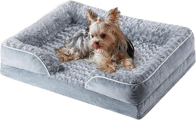 WNPETHOME Dog Beds for Large Sized Dogs, Washable Orthopedic Dog Couch Sofa Bed with Waterproof Lining & Non-Skid Bottom for Pet Sleeping-Mewly Pet