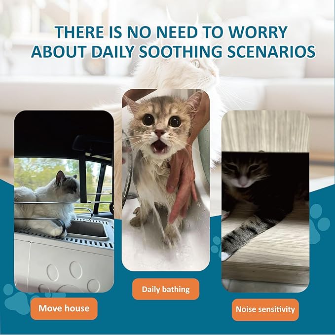 Cat Calming Treats - 100 Count Salmon Chews with Organic Chamomile & Ginger, Stress Relief Supplement for Separation Anxiety, Vet Visits & Thunderstorms (Salmon)-Mewly Pet