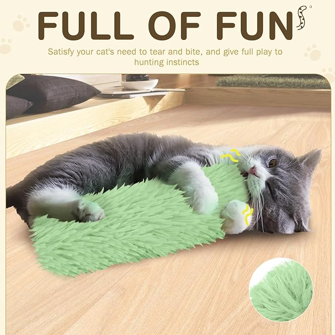 Cat Toys Cat Pillows Toys, 3 Pack Interactive Kicker Catnip Toys, Soft Durable Teething Chew Toy, Promote Exercise for Indoor (Green, Pink, Blue, 1)-Mewly Pet