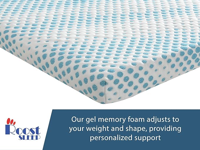 Roost Sleep Cool Cloud Supreme 3 Inch Gel Memory Foam Full Mattress Topper – Cooling, Ventilated Design for Back and Pressure Relief