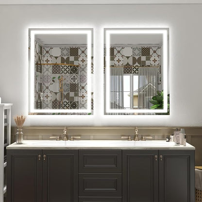 44x 30 LED Mirror for Bathroom, Lighted Vanity Mirror with Lights, Dimmable, Anti-Fog, ETL Listed (Front Lit + Backlit)