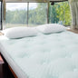 Hansleep RV Short Queen Mattress Topper Viscose Derived from Bamboo, Camping Memory Foam Pillow Top Mattress Topper, Breathable Mattress Pad for Back Pain Relief, 60" x 75", White