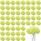 100PCS Artificial Hydrangea Flowers, Fake Flowers Silk Hydrangea Full Flowers Heads with Stems for Wedding Home Party Shop Baby Shower Decor (Mint Green)