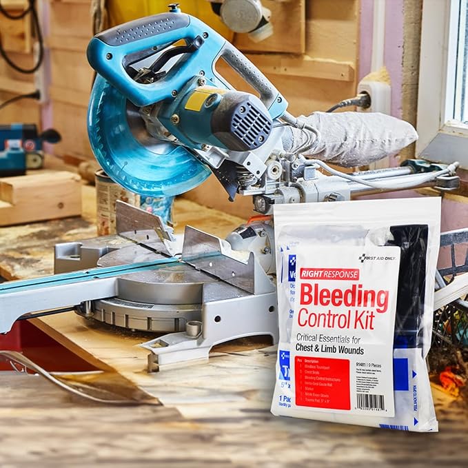 First Aid Only 91481 Critical Essentials Bleeding Control Kit for Chest & Limb Wounds, 9 Pieces-Mewly Pet